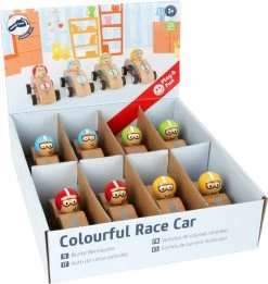 Small Foot Display Bunte Rückzieh-Rennautos