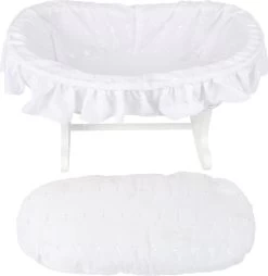 Small Foot Puppenwiege Korbgeflecht, Weiß
