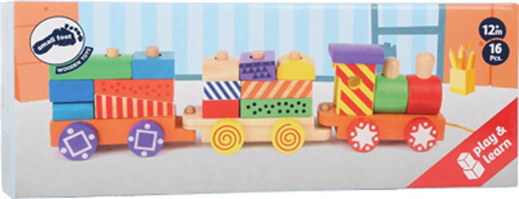 Small Foot Holzzug Steckspiel Kunterbunt